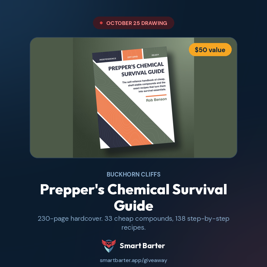 Buckhorn Cliffs Prepper's Chemical Survival Guide (hardcover)